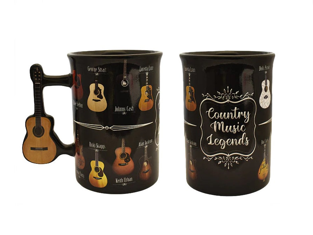 Country Music Legends 16oz Mug with Guitar Handle